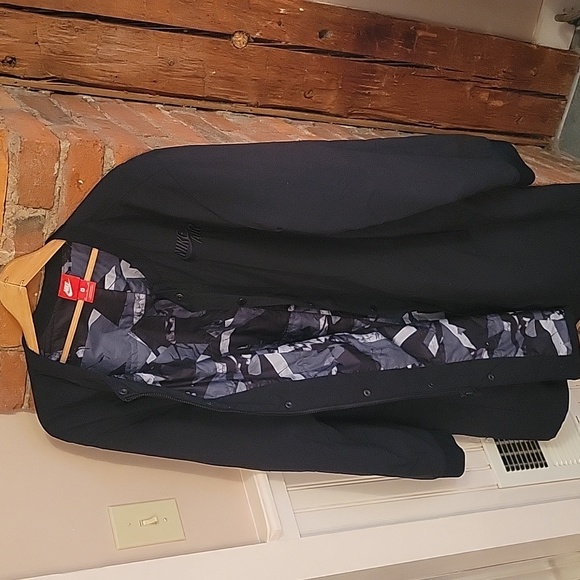 Nike black zip up trench style jacket XL - Picture 2 of 10